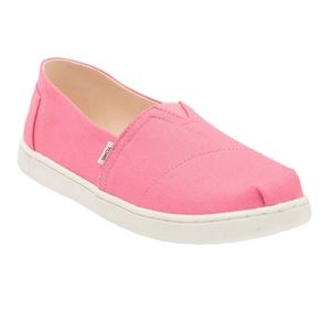 NWT TOMS Youth Belmont Bubblegum Canvas Size 6